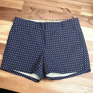 Banana Republic Women’s Geo-Dot Navy Chino Shorts Size 6 | Preppy Summer Style